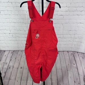 Duluth Trading Company Heirloom Gardening Short Overalls Coral Size Large